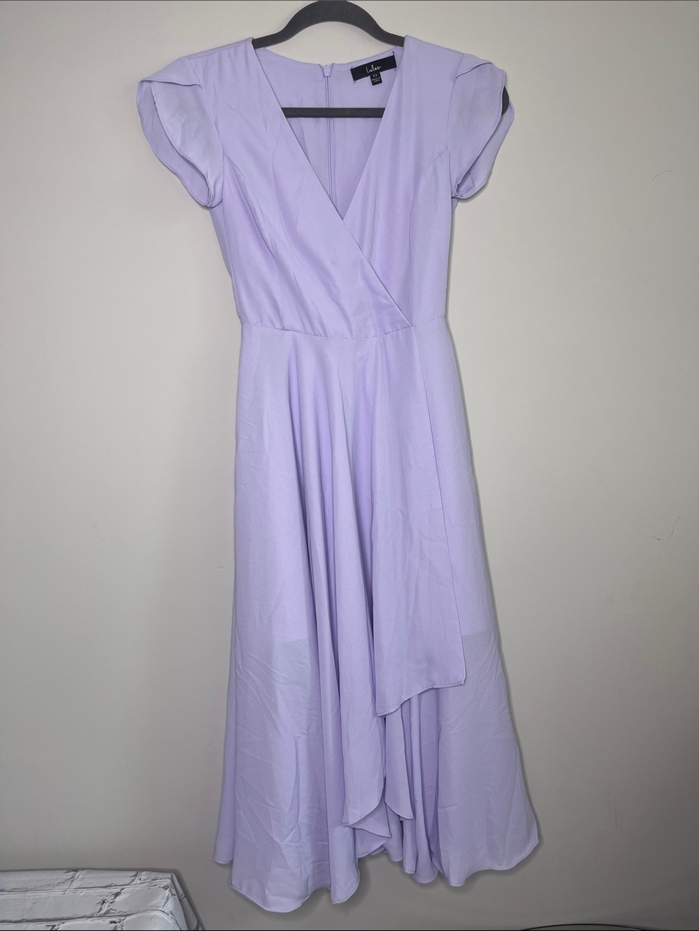 Lulu's Lavender High-Low Wrap Dress